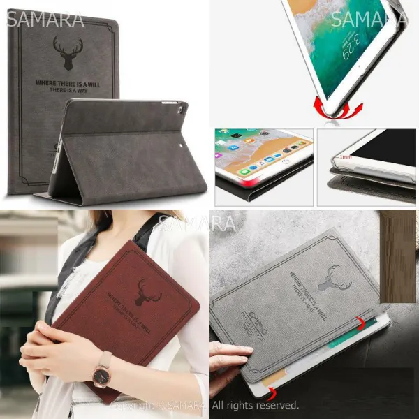 Qterra 특허브랜드 심플 케이스 Ipad 가죽 애플 모조 태블릿 그레이mini123