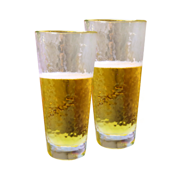 무아 1+1 홈카페 골드링 유리컵 500ml, 2개, 단일