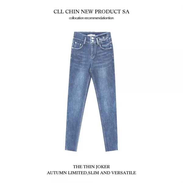 슬림청바지 대표 상품이다 담비 소악 CLLCHIN 타다 튀기다 발열 허리 보호 커다랗다 3582358946