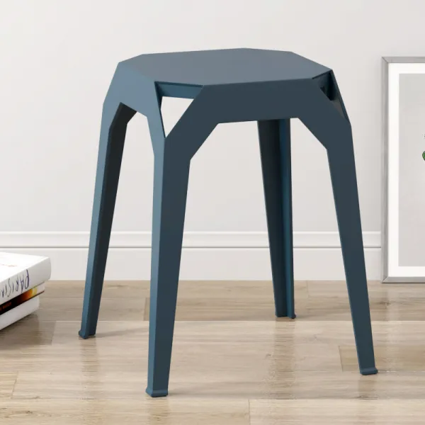 Mar.23 74번 가후 플라스틱 걸상 가정용 하이 벤치 하이 벤치 심플 레스토랑 식탁 거실 등단z 두 껍 게. 캐 리 블 루.