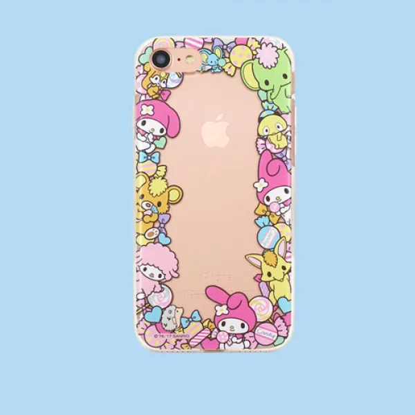 iphone7plus케이스 애니메이션 도그 적용 IPHONE7PLUS 사과폰 6S 핸드폰케이스 큰귀개 KITTY 노른자위