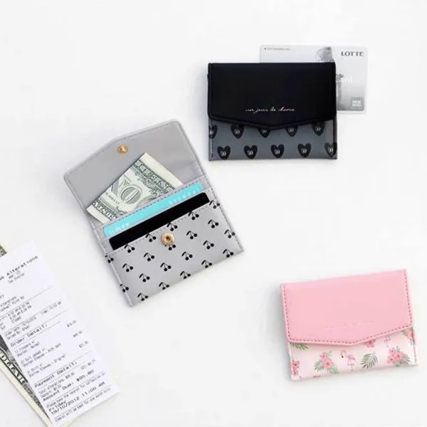 패턴 지갑 포켓 교통 현금