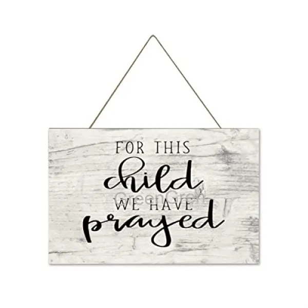 Nmt 나무 교수형 기호 벽 장식 이 아이에 대 한 우리는기도 벽 농가 실내 야외 장식 10"x16" Apricot Color14 P03820928vbxk13 10"x16" Apricot Color14 10"x16" Apricot Color14