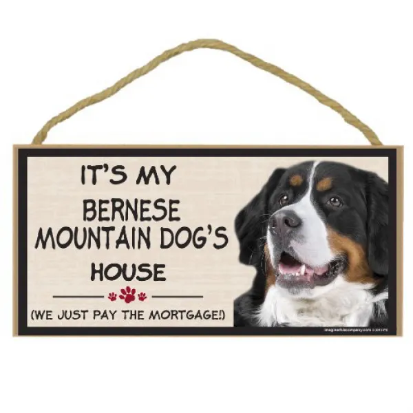 Imagine This Wood Breed Decorative Mortgage Sign Bernese Mountain Dog 이 나무 품종 장식 모기지 표지판 Bernese M 1
