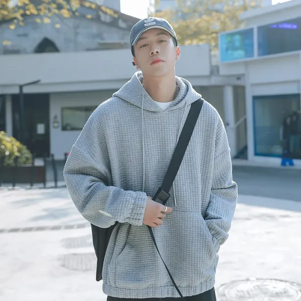 루즈핏 후드티 사십구일 봄가을 와플 남성 트렌드 의류 남자 멋진 코트 2475672117