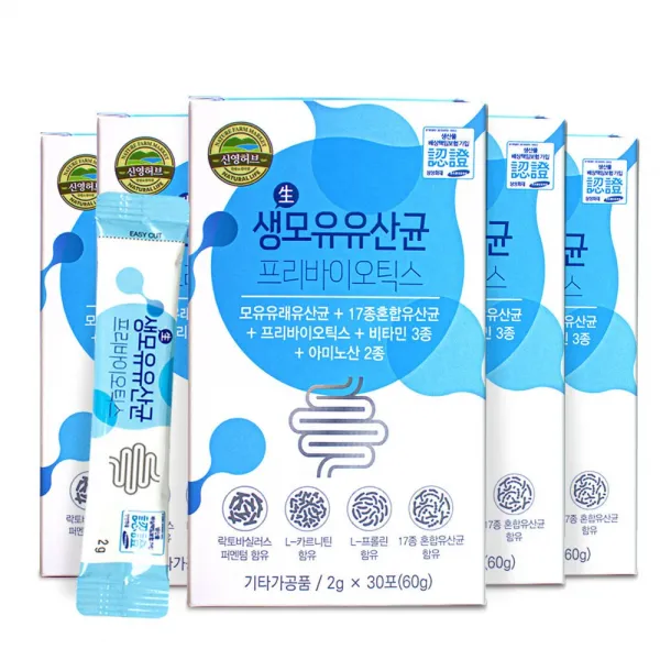 퓨어영 모유유산균 프리바이오틱스, 5박스