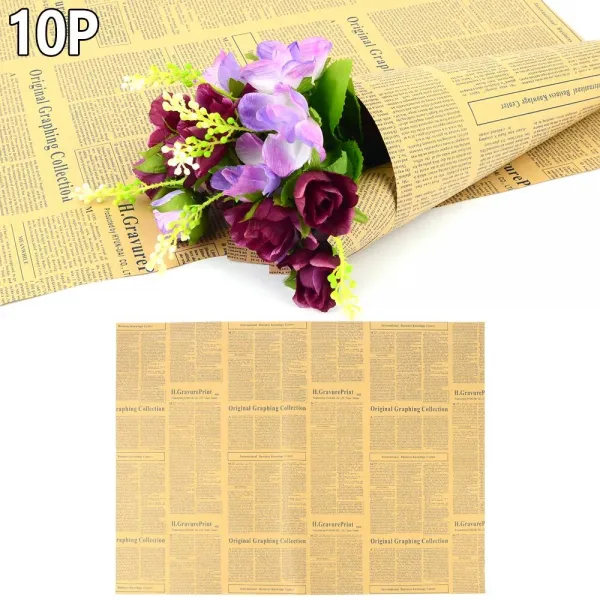 영어 영자 신문 신문지 포장지 책 특이한 꽃 꽃다발 종이 택배 선물 10p X5