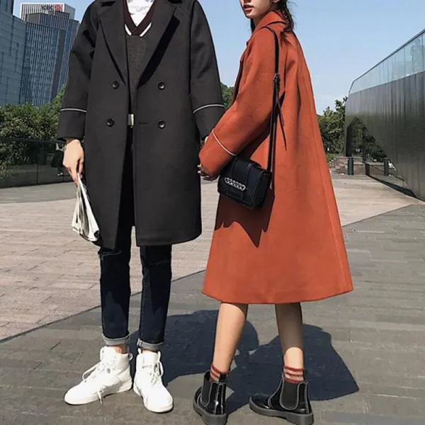 kirahosi 코트 가을 겨울 남자 모직코트 율혼방 세미오버핏 싱글코트 124-2 +덧신 증정 Ephawhz