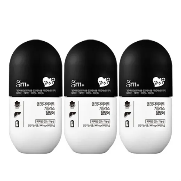 grn+ 올댓다이어트 7플러스 검정이 90정, 3개, 81g