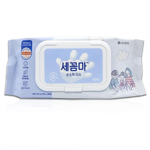 [TOP 100] 청결가득 세꼼마 손소독 티슈 50매 캡형 추석 명절 _ 세균아꼼짝마 _ 220822EA, 1, 본상품선택
