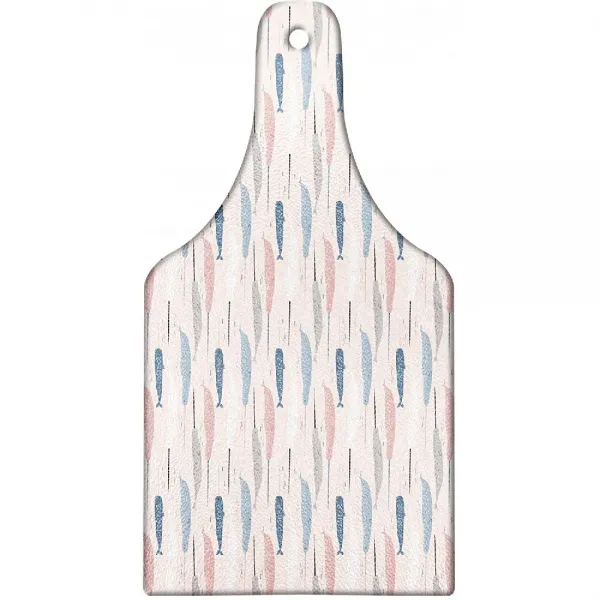 Lunarable 바다 Lunarable는 도마 손 뿔 패턴 이국적인 신비로운 해양 요소 강화 유리를 가진 일각 고래 상세페이지참조