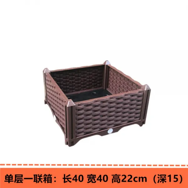 야외 베란다 마당 텃밭 상자 플랜드 박스 화단 화분 소형 중형 대형 특대형, 40X40X22