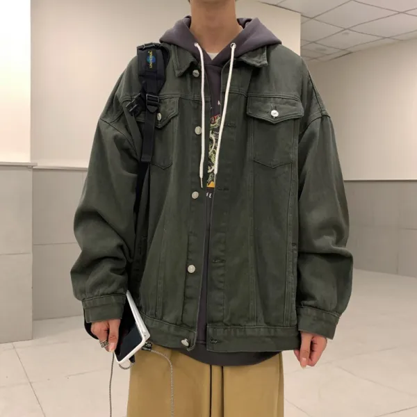 솔트코트 남성 패션 가을 건달 재킷 ins 홍콩 패션 데일리룩에 루즈한 룩