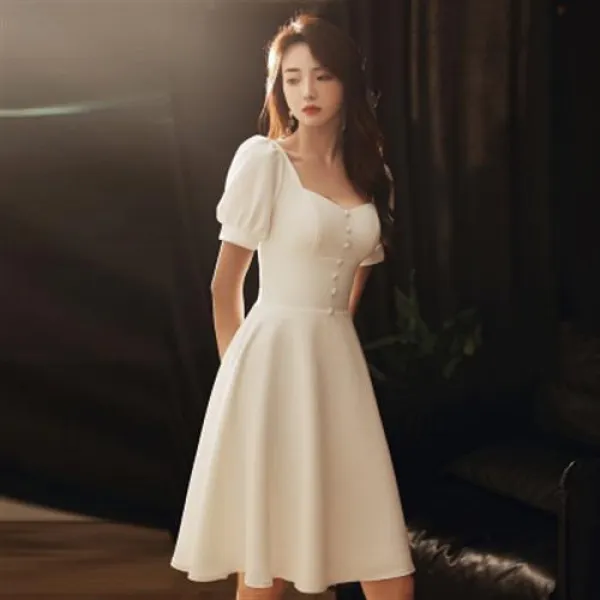 웨딩드레스 프렌치 웨딩 여단 심플 센슈얼 초선 달콤한 드림 드레스 신부 경복 원피스 여름