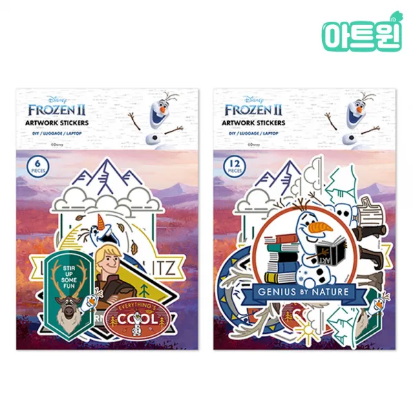 겨울왕국2아트웍스티커-올라프와친구들 6종 12종 디즈니 다이어리꾸미기 다꾸 스티커놀이 문구점 아트윈