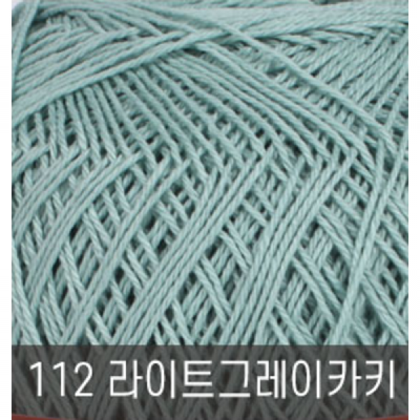 타조 구정뜨개실 순면 30수(60g)_1팩(4볼), 112 라이트그레이카키