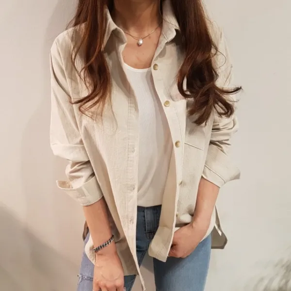 디바스타 포인트 오픈뒷단추 특약면카라 남방 셔츠