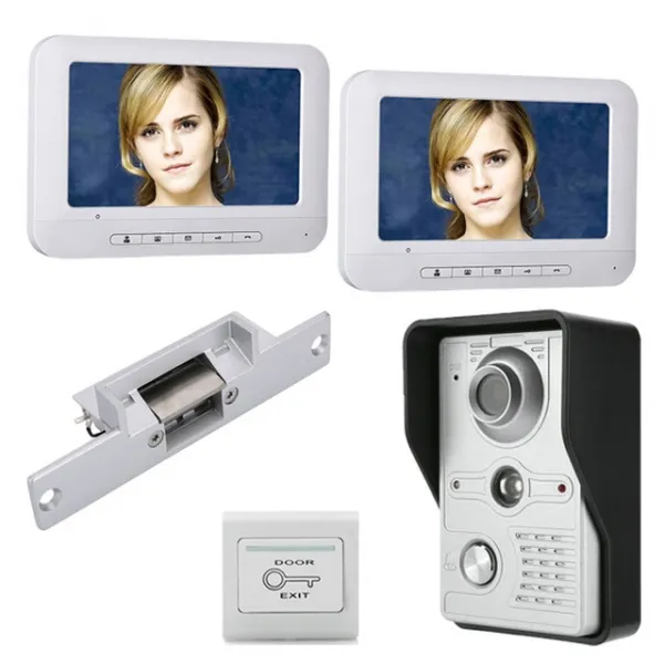 비디오 문 전화 현관 인터폰 키트 나이트 비전 IR-CUT HD 700TVL 카메라 지원 아니 전기 스트라이크 도어, 02 818MKWENO12_02 러시아