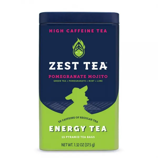 ZEST TEA 제스트 차 프리미엄 에너지 뜨거운 차 석류 칵테일 그린티 향 주머니 팩 주석 15개 (1 팩), 선택, 상세설명참조
