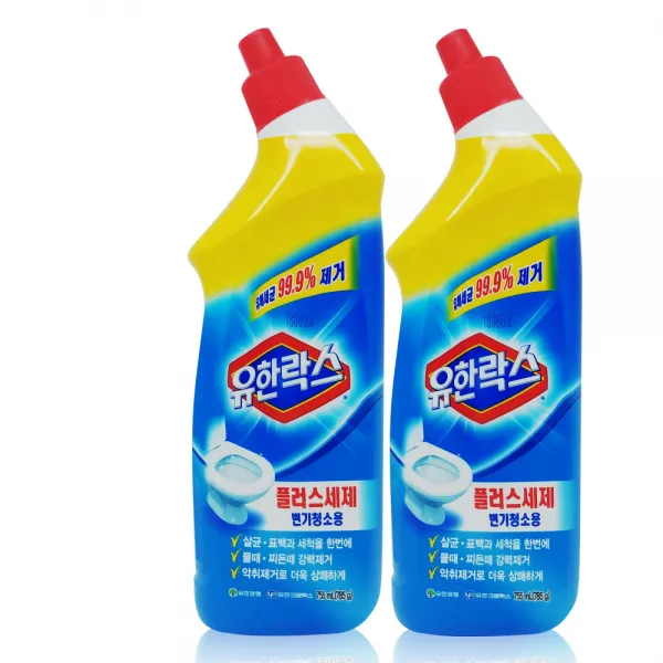  에스피유통 유한락스 플러스세제 변기청소용 2개 755ml