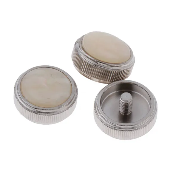 Stk 3pcs 합금 바리톤 트럼펫 밸브 손가락 단추 세트 황동 바람 기악 1.9cm 아연 합금 실버
