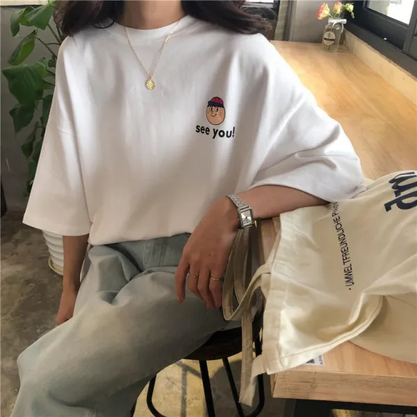 리더스타 여성티셔츠 루즈핏 자체제작 2개 세트 반팔 티셔츠