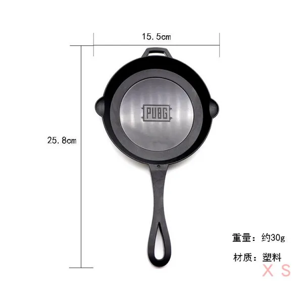 프라모델 피규어 절체절명의 위기에서 살아남기 위해 노력함 게임 과녁의 중심 플랫 냄비 큰사이즈 주변 모형 1878422476, 블랙, 길이 28.5cm *15.5cm