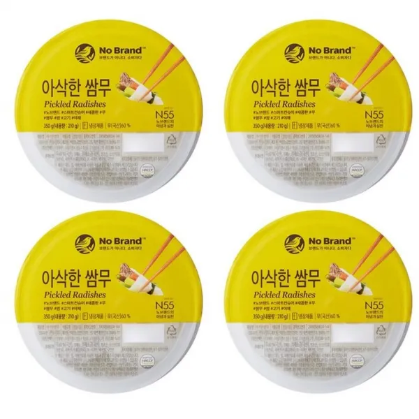 노브랜드 입맛을 살리는 새콤달콤한 아삭한 쌈무 350g x4개 냉장, 350g