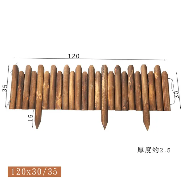 나인티원 정원 울타리 나무 원목 작은 펜스 담장 가드, 120x30/35