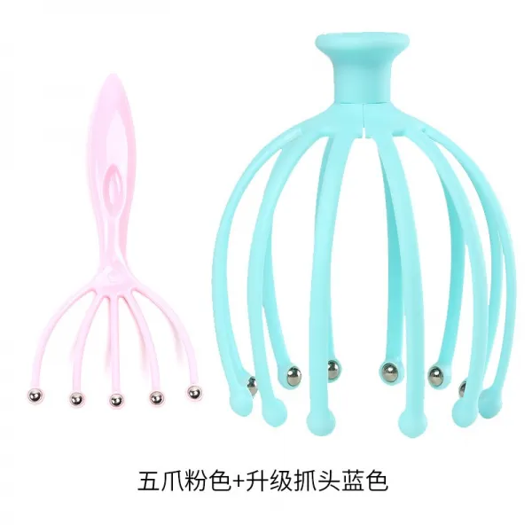 바하마스드림즈 안마기 멀티 대만 항공 두부 빗 두기 골이 다섯 손가락이다 마사지 조과오조 블루 두부 기 _핑크 대만 항공 기