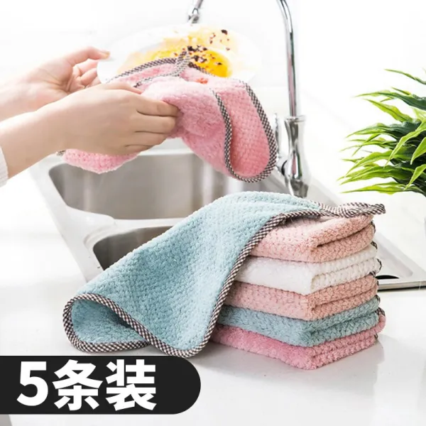 거주 마니아 5조 포장 사이즈 코랄 털실 수건 닦다 수건 빨래 부엌 묻다 기름 묻다 수건 안 묻다 털빨다 빨다 씻다 부엌 설겆이 걸레 덧바르다 헝겊 띠 띠 띠 띠 걸레 5개, 상세페이지 참조