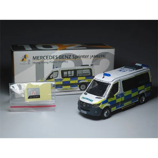Tiny 1/76 102 Benz Sprinter AM8276 Hong Kong 소방차 자동차 모형 합금 모형 한정판 수집하다