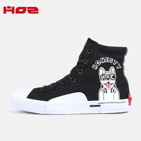 바하마스드림즈 하이탑캔버스 Hoz 뒷길 애니메이션 플라워 프린트 캔버스화 척테일러 플랫 보드화 캐쥬얼 트렌드한 신발 여자