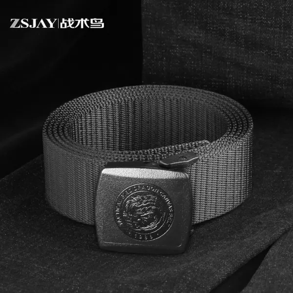 스마일스토어 매끄로운 버클 전술 새 철의 방비 알레르기 허리띠 남성 여성 틀리다 자석 버튼 비닐 플라스틱 헤드 검사 캔버스