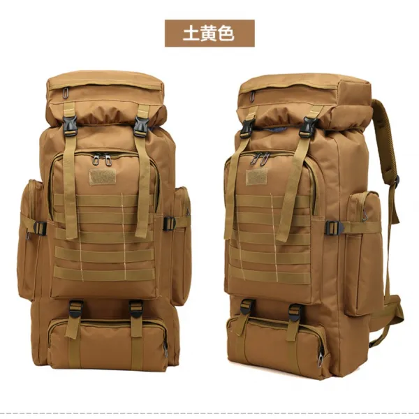 80L 배낭 여행 가방 등산 밀리터리 대용량 수하물 백팩 백패커 군용 군장, E