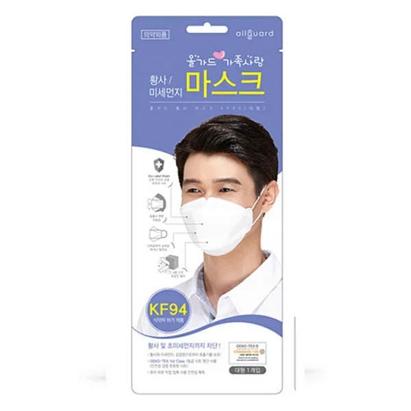 올가드 황사 미세먼지 방역 KF94 마스크 대형 10매 - 개별포장, 1개