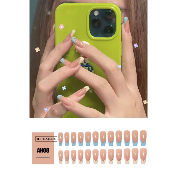 젤네일도구 더러워지다 암흑색 줄기 마른장미 화이트 나비 롱 사다리꼴 샌딩 리필팁 인싸템 같은스타일 흑백 2457898082, AH08