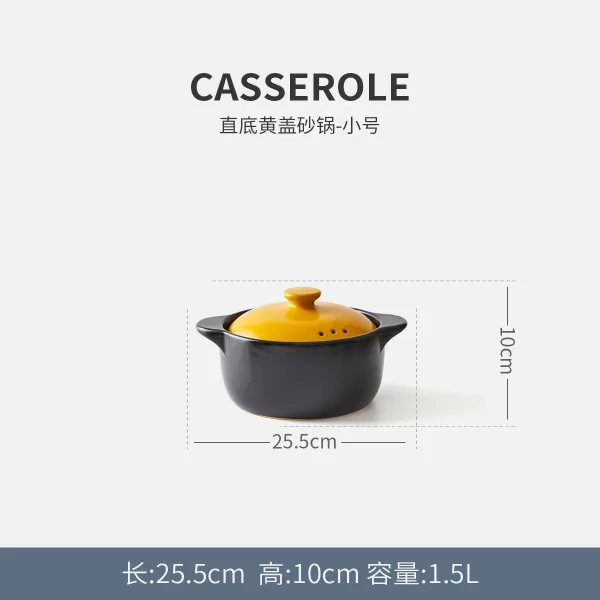 뚝배기 북유렵풍 곰솥 국끓이는 가정용 가스 빅사이즈 국솥 인덕션 통용 도자기 냄비, T12-단도직입적 황개-작은
