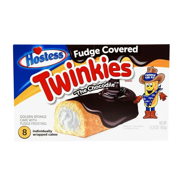 Hostess Twinkies 13.5 Ounce 8 Count Box (Fudge Covered) Hostess Twinkies 382.7g 8 개입 Box (Fudge, 1