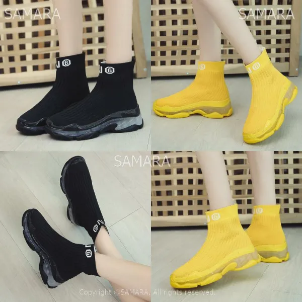 Qterra 특허브랜드 스판 양말화 하이탑 운동화 앵클부츠 부츠 워커힐