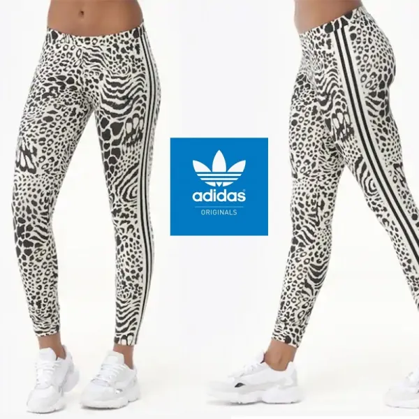 아디다스오리지날 여자 호피무늬 3 Stripe 레깅스
