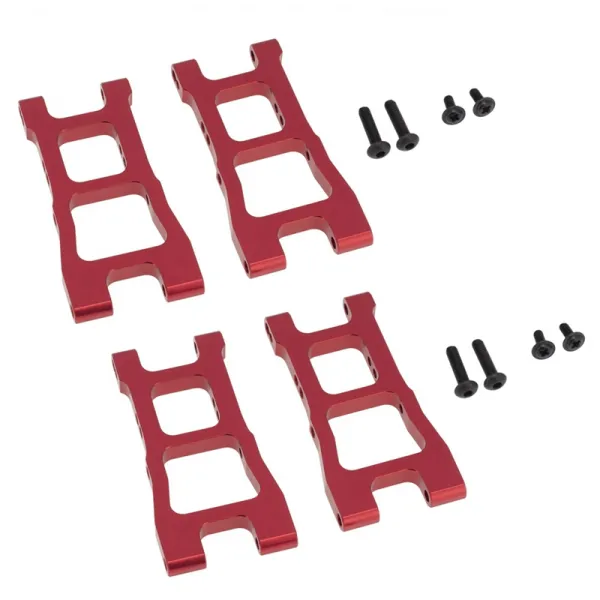 4pcs 알루미늄 전면 및 후방 하부 서스펜션 암 1/10 Redcat Blackout XTE SC XBE (PRO) 업그레이드 부품 액세서리, 빨간색