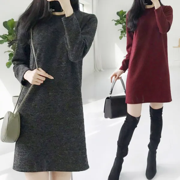 언스타일 여성 니트원피스 데일리 하객 원피스