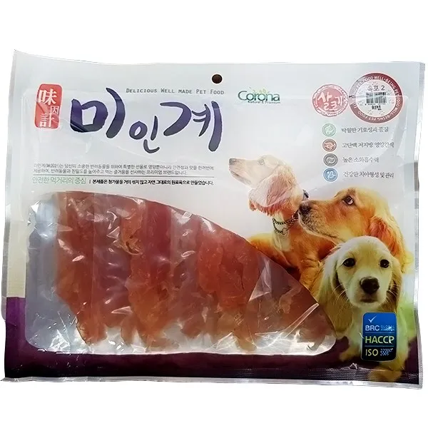 프리미엄 대용량 강아지간식 미인계 치킨젤리 400g