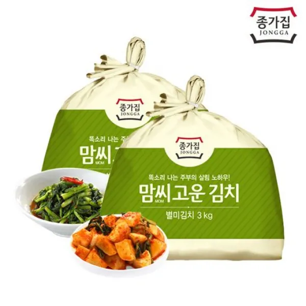 종가집 맘씨고운 총각김치 3kg + 열무김치 3kg