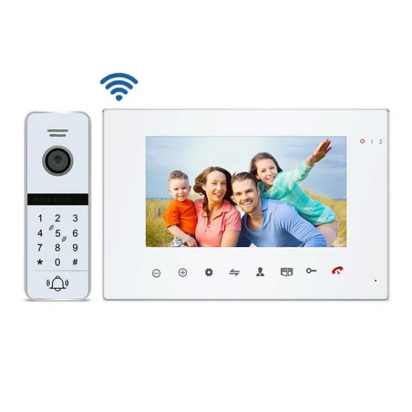 7 인치 녹화 모니터 720P AHD Tuya 와이파이 SIP 비디오 문 전화 인터폰 코드 RFID 초인종 원격 전화를 통, 02 Silver Camera