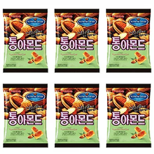 오리온)통아몬드 90g x 7개 그윽한 버터풍미 캔디위에 통째 아몬드, 1
