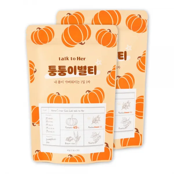 톡투허 퉁퉁이별티, 45g, 2팩