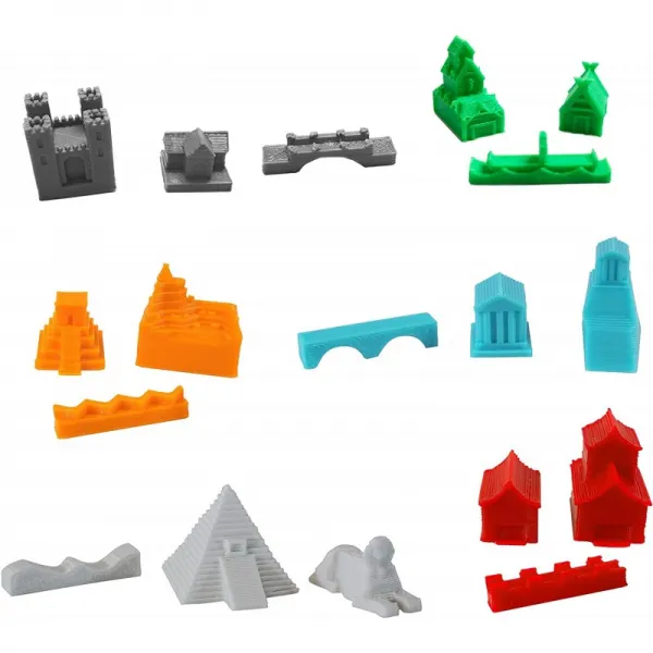 Catan 정착민을위한 Build3D 교체 용 조각-6 개 제국-고딕-바이킹-중국어-로마-잉카-이집트-전체 6 인 세트를위한 교체 용 Cat, 단일옵션