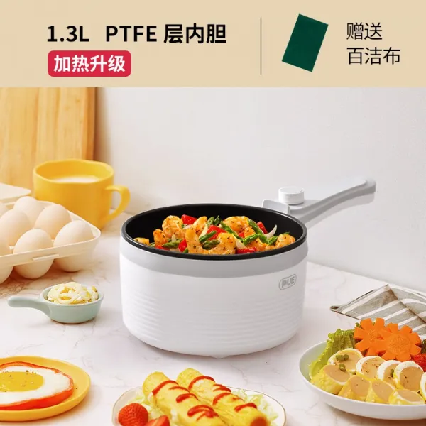 영업용 웍팬 대형웍 중국 짬뽕 팬 세트 다양한 크기 세트 국자세트 pue 기숙사 학생 전기 냄비 다기능 냄, 단일옵션, 업그레이드 - 빠른 열 균일성 (PTFE 층 내부 용기